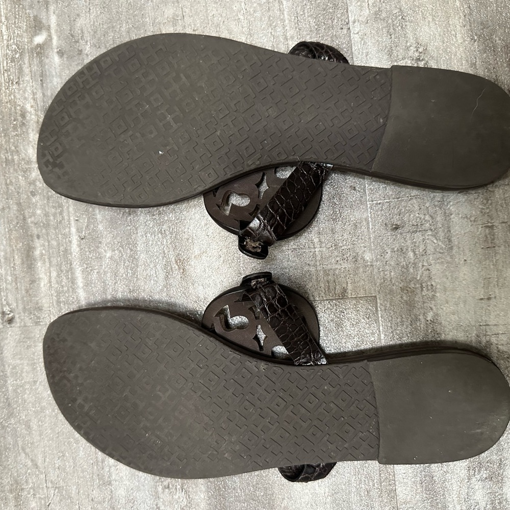 Tory Burch Dark Brown Thong Sandals - Picture 2 of 3